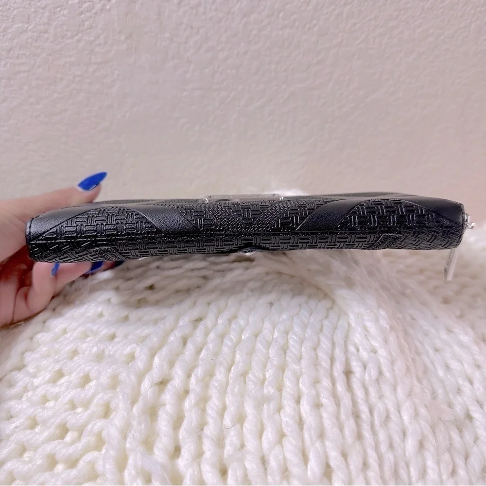 LOUNGEFLY Marvel BLACK PANTHER Infinity War Zip Around Large Wallet Black Silver - Picture 8 of 10